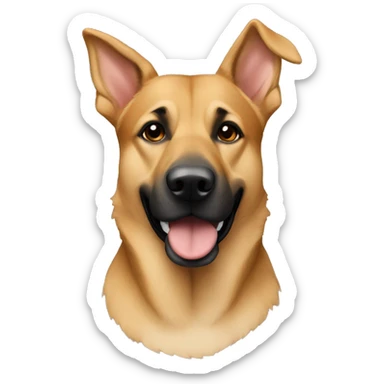 Tan American Pit German Shepherd Mix sticker