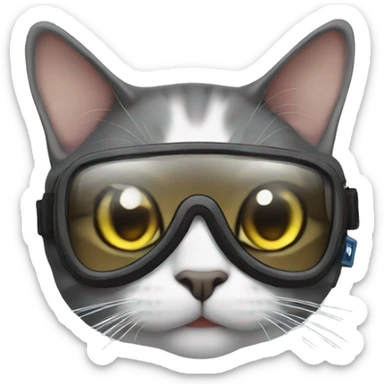 cat scubadiving sticker