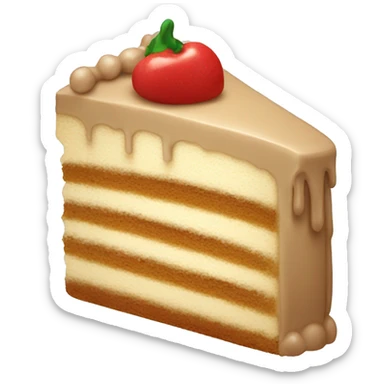 beige cake piece sticker