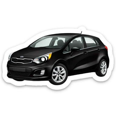 BLACK Kia Rio 2012 car sticker