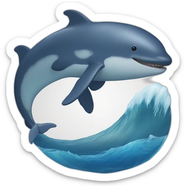 Ballena azul tatuada sticker