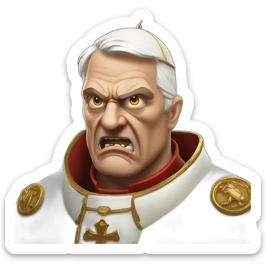 Pope angry doomguy sticker
