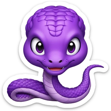  i want a animated emoji with the text "'Lil Viper sorry" for a little purple cute viper sticker
