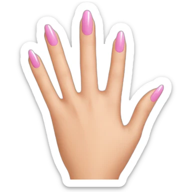 uñas rosa sticker
