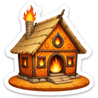 fire tribe house sticker