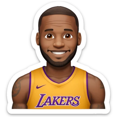 Lebron James smiling sticker
