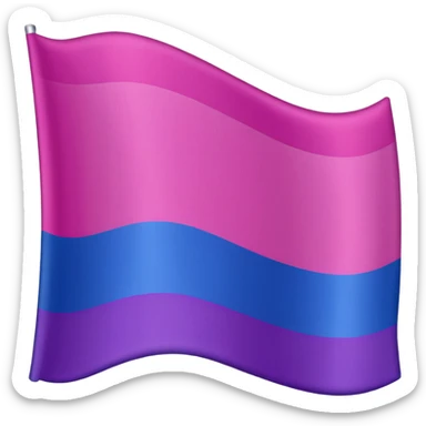 Bisexual flag pink purple then blue sticker