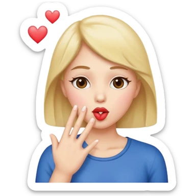 Blowing kiss sticker