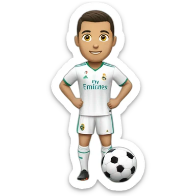 Cristiano Ronaldo playing futebol sticker