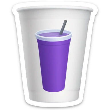 purple drink in styrofoam cup sticker