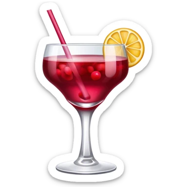 Christmas cranberry cocktail  sticker