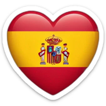 Heart with Spain and Venezuela flags  sticker
