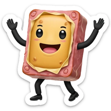 SPAM MEAT meme DANCE PARTY LANDSCAPE sticker