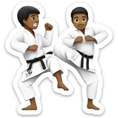 Taekwondo with Korean nation sticker