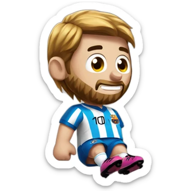 Messi sur la tour effeil sticker