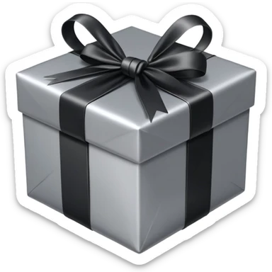 christmas present in black tones sticker