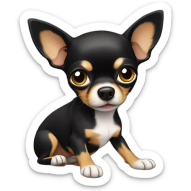 Chihuahua noir sticker