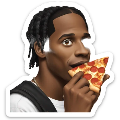 Asap rocky eating pizza sticker