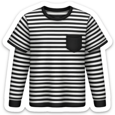 black and white striped shirt, just the shirt sticker