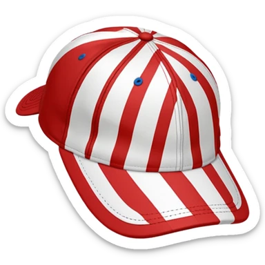 striped Baseball Cap sticker