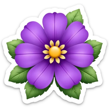Purple flower fancy sticker