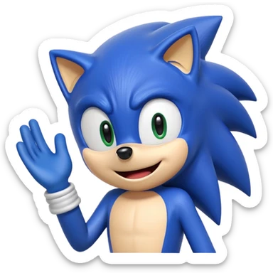 Sonic che dice ok con la mano  sticker