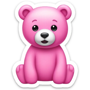 Pink bear sticker