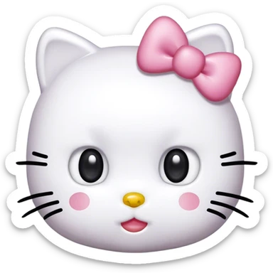  hello Kitty SANRIO, with an eyelash spooly sticker