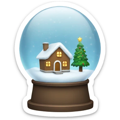 Christmas snowglobe sticker