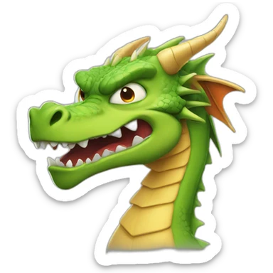 Angry dragon sticker