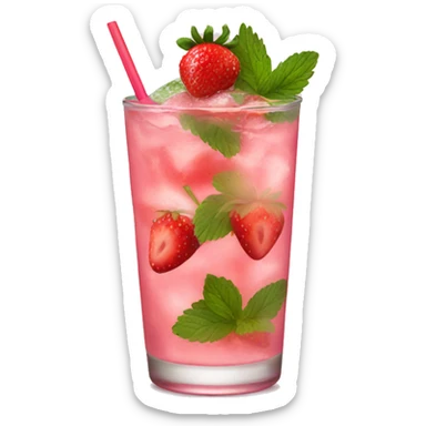 one pink strawberry mojito sticker