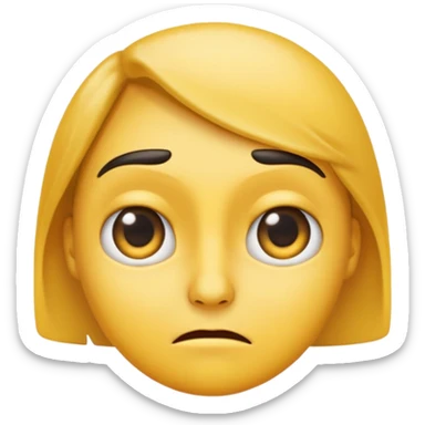 Emoji that shows suspicious reaction  sticker
