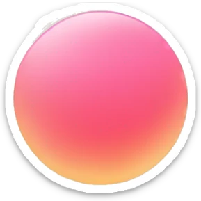 Pink sun glow no border sticker
