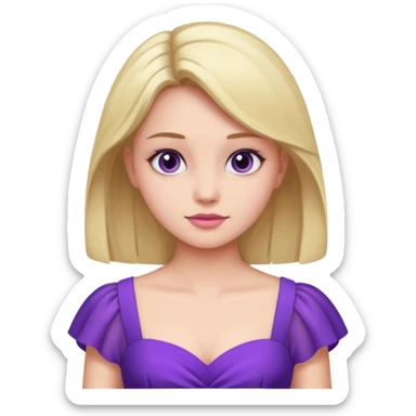 👗🧍‍♀️ merge this emojis the dress should be purple on a girl sticker