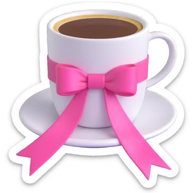 coffee cup with a pink ribbon sticker