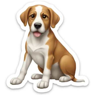 Dog on dog on dog on dog sticker