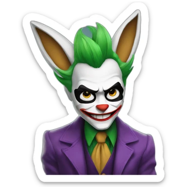 The joker with a lopunny sticker