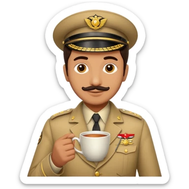Gabar singh in sholay movie, taken cup of ttea sticker