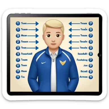 football playbook formation one team fooball manager sticker