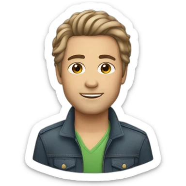 Daniel nass brazilian white brown hair sticker