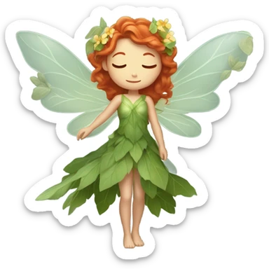 redhead fairy sticker