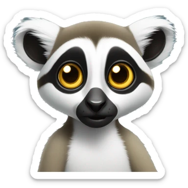 Lemur annoyed sticker