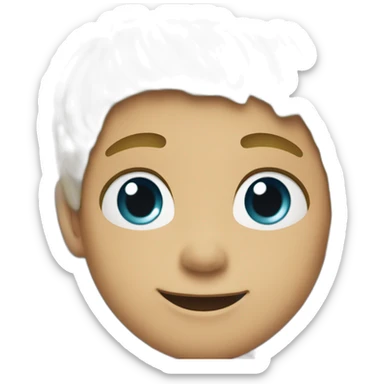 a boy smile to know the gender sticker