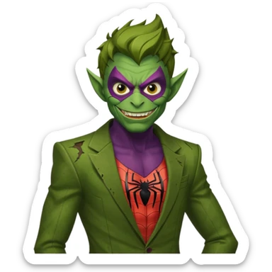 Green goblin's Spiderman  sticker