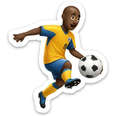 Soccer player making a gole sticker