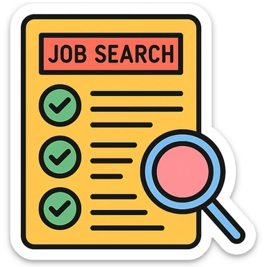 job search requirements section sticker