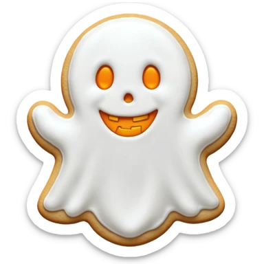 halloween ghost cookie sticker