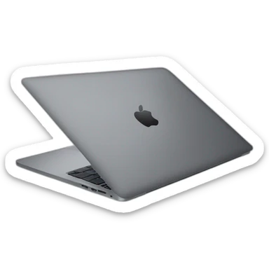 sleeping macbook pro space gray sticker