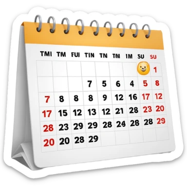 mini calander sticker