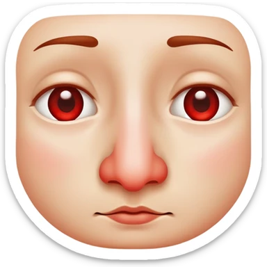 nose with redness under nostrils sticker
